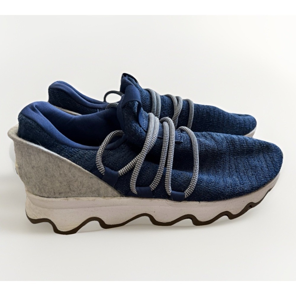 Sorel Kinetic Lace Sneakers Size 7.5 Blue‎ Gray Chunky Comfort